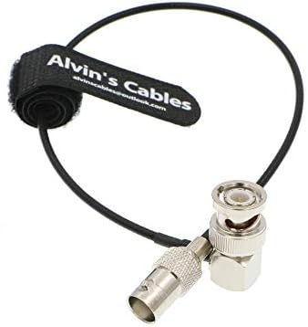 Alvin'in Kabloları BNC Dik Açı Erkek BNC Dişi SDI Kablosu için Kamera 50 Ohm