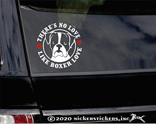 Boksör Aşkı Gibi Aşk Yok/ NickerStickers ® Vinil Köpek Penceresi Otomatik Çıkartma Çıkartması
