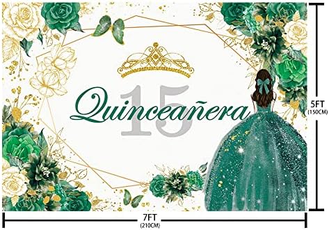 Sendy 7x5ft Quinceanera 15th Doğum Günü Backdrop Tatlı Kız için Mis Ayva Anos 15th Doğum Günü Partisi Süslemeleri