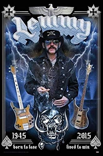 Resim Seyyar Satıcı Lamine Lemmy Tribute-Doğan kaybetmek Müzik Posteri 24x36 inç