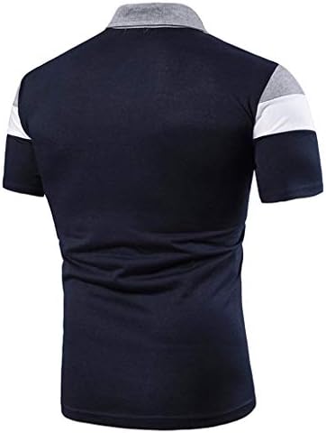 Moda Kişilik spor forma erkek Rahat Yaka İnce Kısa Kollu Patchwork T Shirt Üst Klasik Slim Fit Grafik Bluz