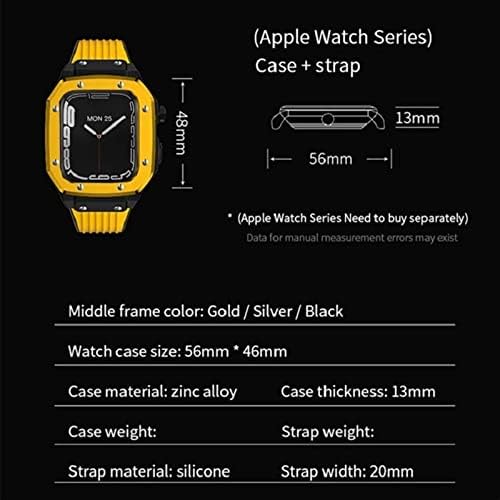 KANUZ Alaşım İzle Vaka Kayışı Apple Watch Serisi için 8 7 6 5 4 SE 45mm 42mm 44mm Metal Çerçeve Modifikasyonu iş