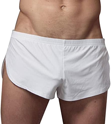 2023 Yeni Erkek Hafif Pürüzsüz Boyshort Seksi Rahat Rahat Düz Renk İç Çamaşırı Yüksek Sesle Pantolon Erkek İpek Bikini