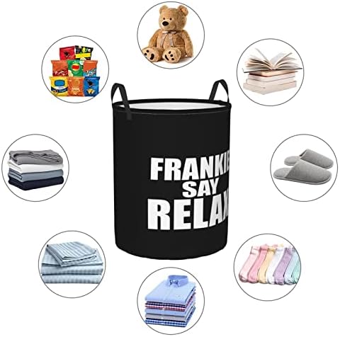 Frankie Demek Relax çamaşır sepeti Yuvarlak Taşınabilir saklama kutusu Organizatör çamaşır sepeti Taşınabilir Çamaşır