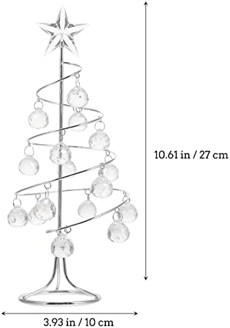 Noel Ağacı Masa Toppers Masa Noel Ağacı Süsleme ile kristal toplar Mini Noel Ağacı Noel Masaüstü Süslemeleri Noel