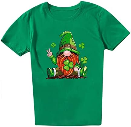 Aziz Patrick Günü Cüceler Gömlek Kadın Leopar Buffalo Ekose Şapka Gnome Tees İrlandalı Shamrock T-Shirt Şanslı Yonca