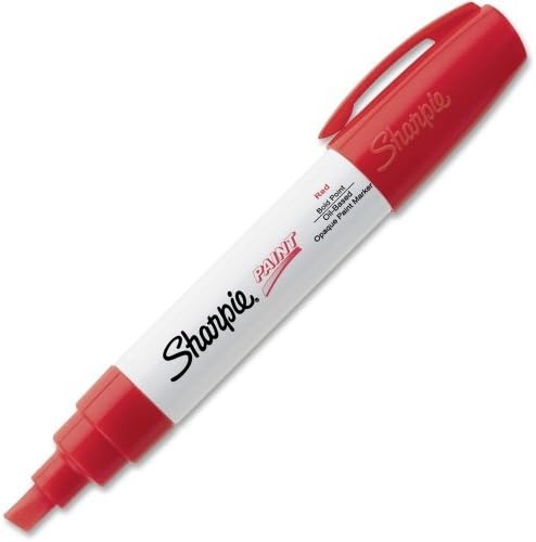 Sharpie Yağ Bazlı Kalın Nokta Kalıcı İşaretleyici-Kalın işaretleyici Nokta Tipi-Kırmızı Mürekkep-Her Biri 1