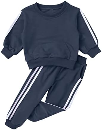 Fldy Çocuk Kız Erkek Joggers Seti 2 Parça Polar Hoodie Kazak ve Sweatpants Eşofman Aktif Giyim Seti
