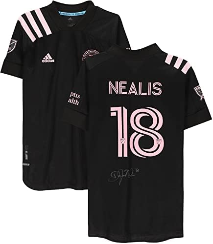 Dylan Nealis Inter Miami CF İmzalı Maç - 2020 MLS Sezonundan İkinci El 18 Siyah Forma-İmzalı Futbol Formaları
