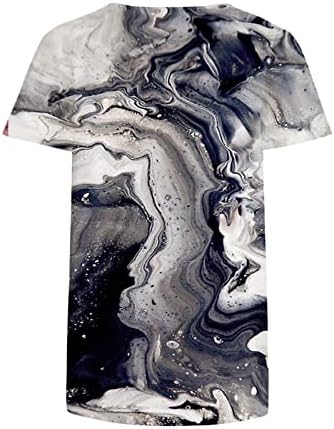 Salon Gömlek Bayan Yaz Sonbahar Kısa Kollu Crewneck Mermer Grafik Üstleri Gömlek Bayanlar 2023 Elbise Moda Y2K