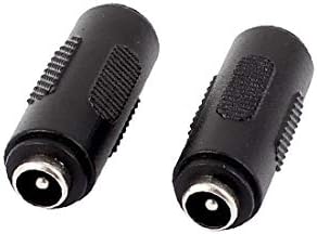 X-DREE 2 Adet DC Güç Dişi Dişi adaptör jak 2.1x5.5mm Konnektör güvenlik kamerası(2 Adet DC Güç Adaptörü bir adaptör