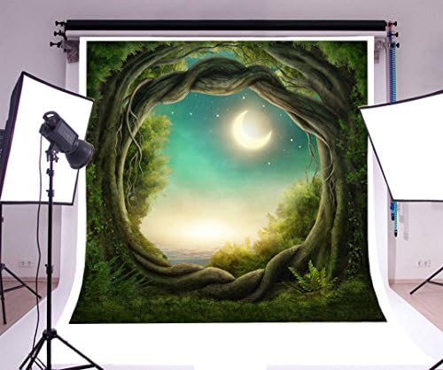 Yeele 10x10ft Fantezi Orman Zemin Peri Masalı Ivy Gece Ay Yıldız Manzara Fotoğrafçılığı Arka Plan Bebek Kız Erkek