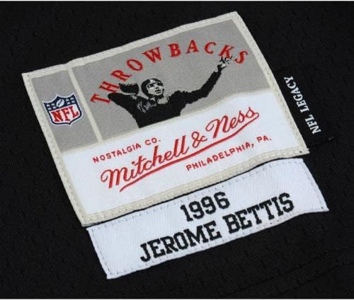 Jerome Bettis Pittsburgh Steelers İmzalı Siyah Otantik Mitchell & Ness Forması HOF 15 Yazıtlı - İmzalı NFL Formaları