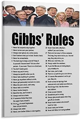 NCIS Film Afişleri TV Drama Posteri Gibbs Kuralları Serin Posterler Çocuklar için Yatak Odası (3) tuval duvar Sanatı