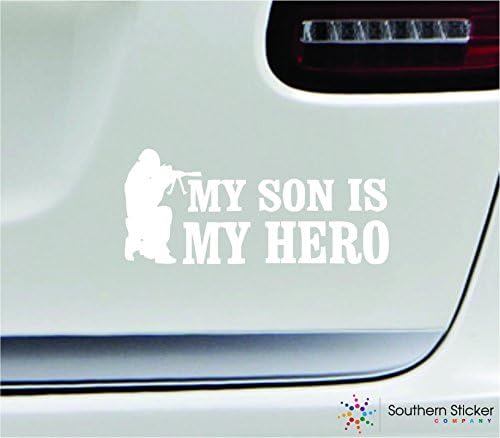 Askeri Oğlum Benim Kahramanım 7x3 Beyaz Ordu Deniz Veteran Asker Aşk Aile Amerika Birleşik Devletleri Renkli Etiket