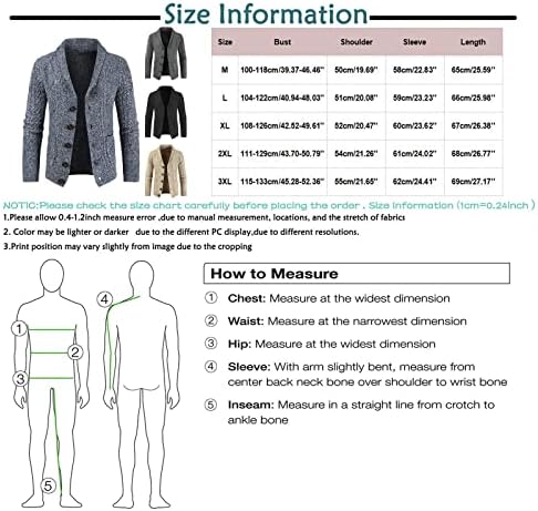 Padasso Kıyafetler Erkekler için, Moda Yaka Rahat Hırka Ceket Uzun Kollu İnce Örme Kazak