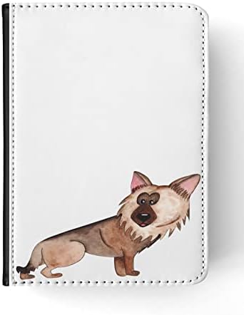 Suluboya Alman Çoban Köpeği 2 FLİP Tablet KILIF Kapak Apple İPAD Mini için (2021) (6TH GEN)