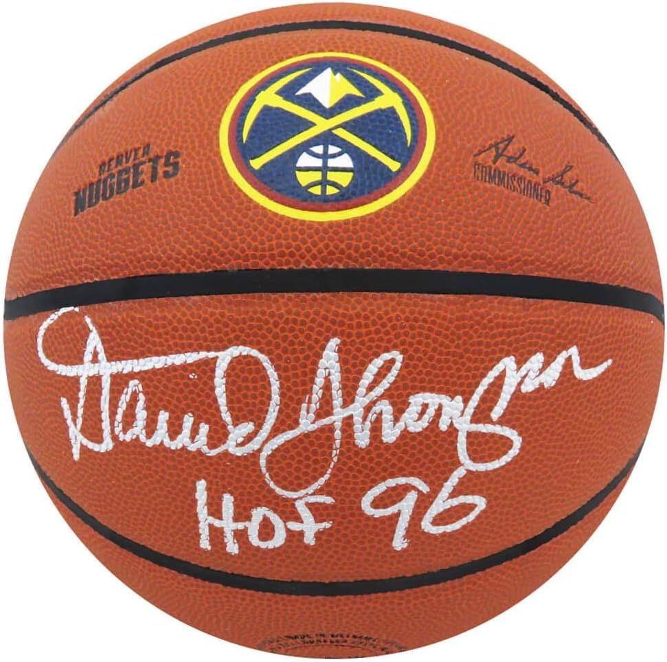 David Thompson, Wilson Denver Nuggets Logolu NBA Basketbolunu HOF'96 İmzalı Basketbollarla İmzaladı