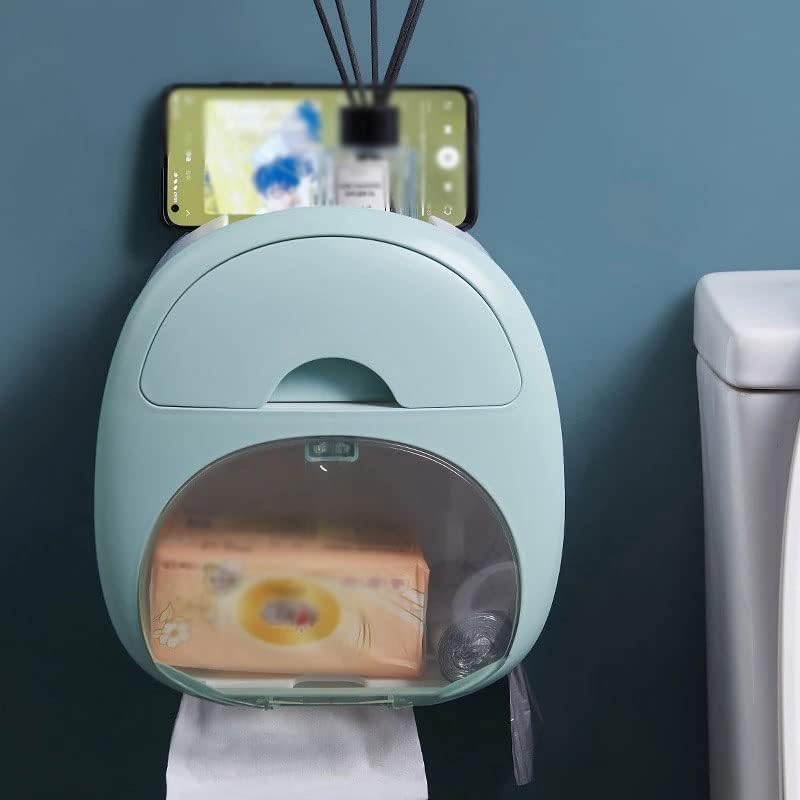 HOUKAI Duvara monte tuvalet kağıdı Kutusu tuvalet kağıdı Pompalama Kağıt Saklama Kabı Punch-ücretsiz Su Geçirmez