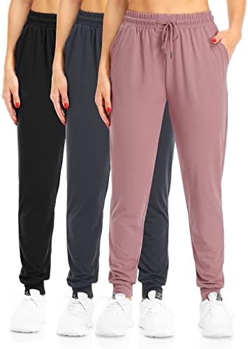 ZENEX Bayan Sweatpants Cepler, İpli Joggers Kadınlar için Konik Aktif Yoga Salonu rahat pantolon (S-3XL)