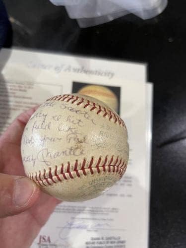 Mickey Mantle, MVP Yankees'in oğlu JSA letter 1/1 Efsanesine İmzalı Topu Yazdı - İmzalı Beyzbol Topları