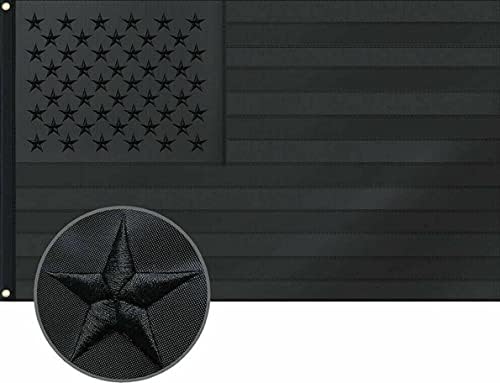 Koyu Amerikan Bayrağı 3x5 Ft Siyah Bayraklar Gazileri Hatırlamak için Dış, En Uzun Ömürlü, Süper Sert Yüksek Rüzgar