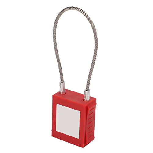 Kilitleme Etiketleme Kilidi, Ekipman Bakımı için Pirinç Paslanmaz Çelik Kilitleme Kablosu Asma Kilidi (Kırmızı)