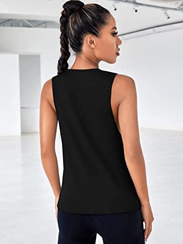 SOLY HUX kadın Egzersiz Tankı Üstleri Mektup Grafik Atletik Yoga Koşu Tankı Gömlek