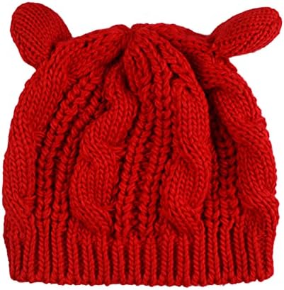 Rvıdbe Kış Şapka Kadınlar için Moda Bayan hımbıl bere Kış Şapka Sıcak Tıknaz Hafif Büyük Boy Kablo örgü bere