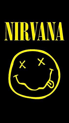 Kopoo Nirvana Gülen Poster, 12 inç x 18 inç (297 x 450 mm),Oturma Odası