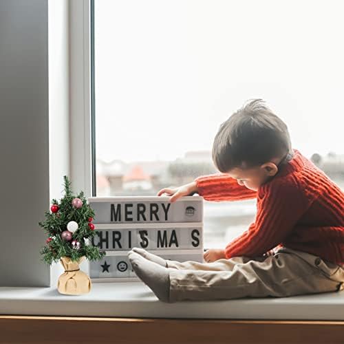 PRETYZOOM 1 adet Pembe Süslemeleri: Ağaç Ahşap Sisal Süs Noel Ekran Topu Çanta Masası Çiftlik Evi Ağaçlar için Noel