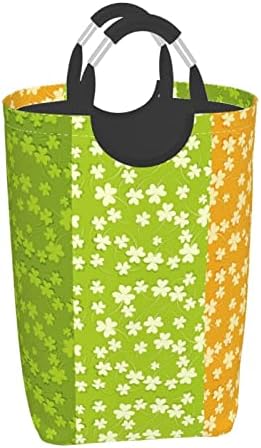 Aziz Patrick Günü Katlanabilir çamaşır sepeti Katlanabilir çamaşır sepetleri Kolları ile Büyük çamaşır torbası Kirli