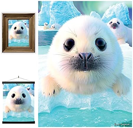 3D LiveLife Merceksi Duvar Sanatı Baskıları - Deluxebase'den Yavruları Kapatın. Çerçevesiz 3D Okyanus Posteri. Mükemmel