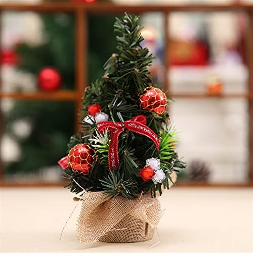 Aetygh 3 adet Mini Noel Ağaçları, 8 İnç Masa Üstü Mini Noel Ağaçları Süsler, altın Noel Süsler Ev Daire Ofis için