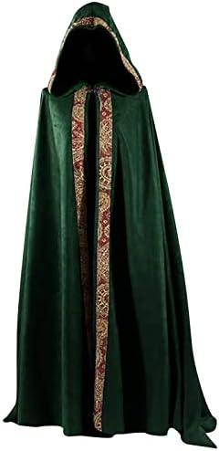 Ruzıyoog Kapüşonlu pelerin Kadınlar için Tam Boy Hoodies Robe Pelerin Üniforma Rönesans Ortaçağ Cadılar Bayramı Noel