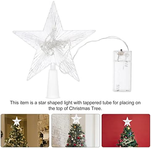 Abaodam Noel ağacı yıldız ışığı pille çalışan led ışık Noel ağacı Parti dekorasyon için boyut S