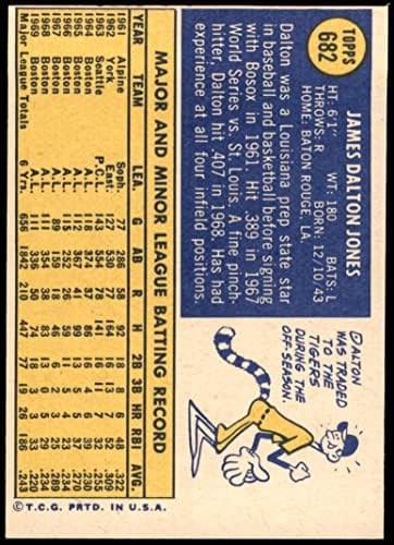 1970 Topps 682 Dalton Jones Detroit Kaplanları (Beyzbol Kartı) ESKİ Kaplanlar
