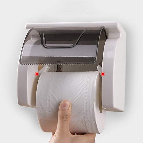 YUANFLQ Çok Fonksiyonlu tuvalet kağit kutu rulo kağıt havlu tutucu Rulo Kağıt Tüp Deliksiz Su Geçirmez Rulo Tutucu