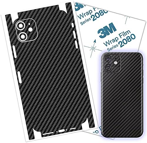 Karbon Fiber 3M Film iPhone 11 ile Uyumlu Cilt Wrap Koruyucu Etrafında Sınırları ve Arka İnce 3D Cilt (iPhone 11)