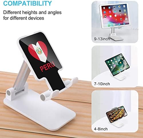 Aşk Peru Katlanabilir Cep Telefonu Standı Ayarlanabilir Cradle Telefon tutucu Masaüstü Dock Fit Tüm 4-13 Akıllı Telefonlar