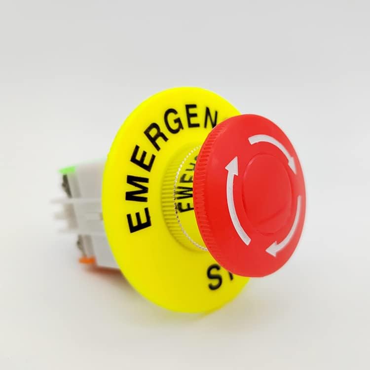 Fielect 2 Adet Sarı 22mm İç Çap Acil Durdurma Halkası basmalı düğme anahtarı