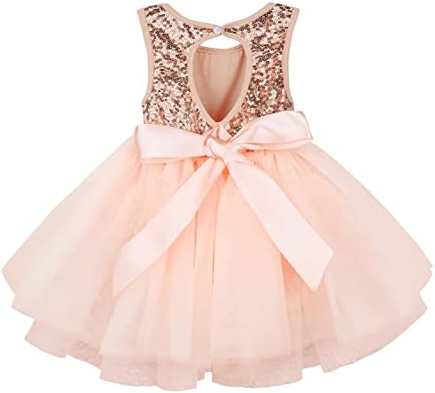AGQT Bebek Kız Sequins Tutu Elbise Kolsuz Çocuk Prenses doğum günü elbiseleri Boyutu 3 M-4 T
