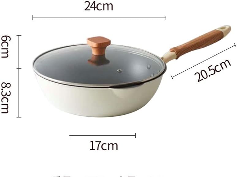 FZZDP kızartma tavası yapışmaz Tava Mutfak Tencere yapışmaz Tava ile kapak kolu Mutfak Wok Pişirme Pot (Renk : D,