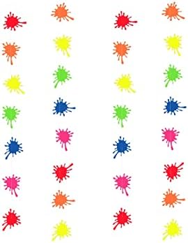 DBYLXMN Floresan Kağıt Dize Parti Doğum Günü Partisi Floresan Kağıt Çekme Çiçek Disk Beş Yıldızlı Not Kolye Çekme