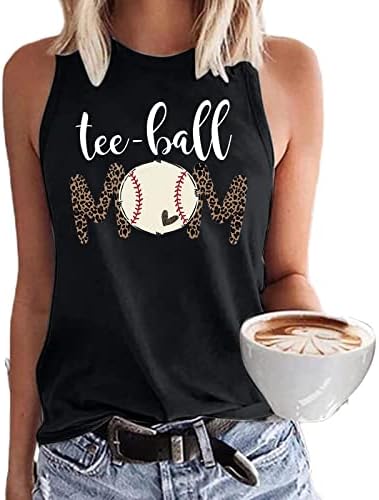 Anne Gömlek Kadınlar için Beyzbol anneler Günü Gömlek Crewneck Mektup Baskı Rahat Kolsuz Tee Tops