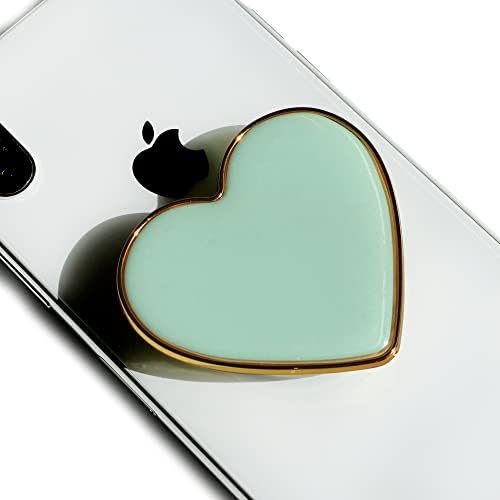 GRİPONG Sevimli Kalp Şekli Renkli Altın Emaye Epoksi Genişletilebilir Katlanabilir Cep telefonu tutacağı Standı Tutucu