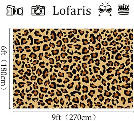 Lofaris 9x6ft Leopar Baskı Zemin Fotoğrafçılık için Afiş Hayvanat Bahçesi Jungle Safari Temalı Parti Dekorasyon Malzemeleri