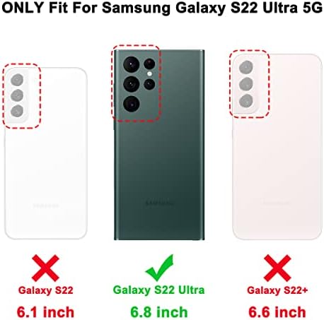 DT Samsung Galaxy S22 Ultra Kılıf için Uyumlu (Ekran Koruyucu YOK), Hafif ve Şık Tam Vücut Darbeye Dayanıklı Koruyucu