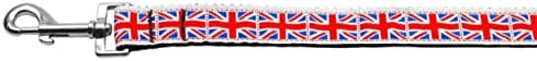 Mirage Evcil Hayvan Ürünleri Kiremitli Union Jack İngiltere Bayrağı Naylon Şerit Yaka Evcil Hayvanlar için, Orta