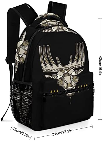 Etnik Tarzı Geyik Kafası seyahat sırt çantaları Moda omuzdan askili çanta Hafif Çok Cep Sırt Çantası Okul Çalışması